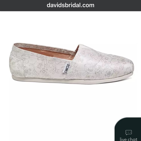 TOMS Metallic Floral Jacquard Classic Slip-On Shoes - Picture 11 of 11